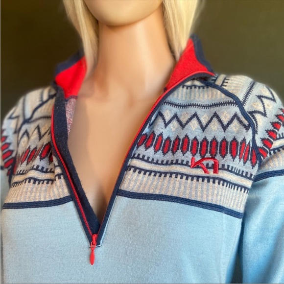 Kari Traa Wool snow ski base layer half zip XL - Picture 2 of 9